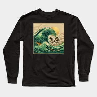 GREEN WAVE Long Sleeve T-Shirt